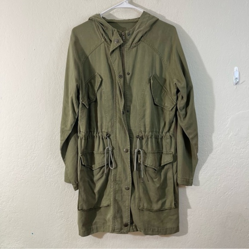 American Eagle Outfitters Long Sleeve Forest Green Parka Jacket Small Pockets